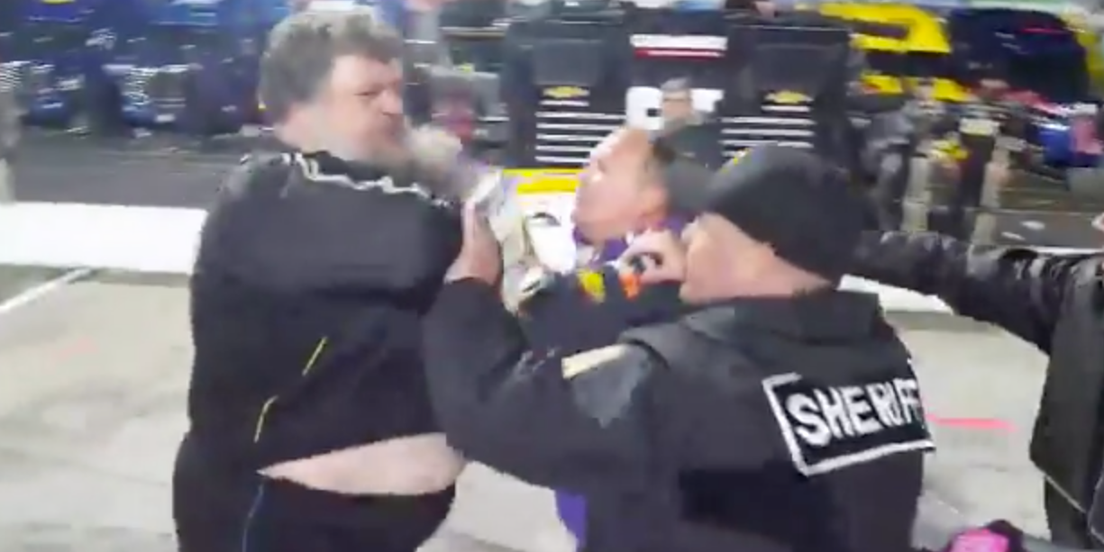 Wild NASCAR Playoff Race Ends with Angry Fan Trying to Fight Denny Hamlin