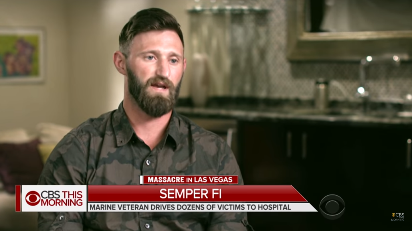 Marine Vet Steals Pickup, Takes Victims of Las Vegas Shooting to Hospital