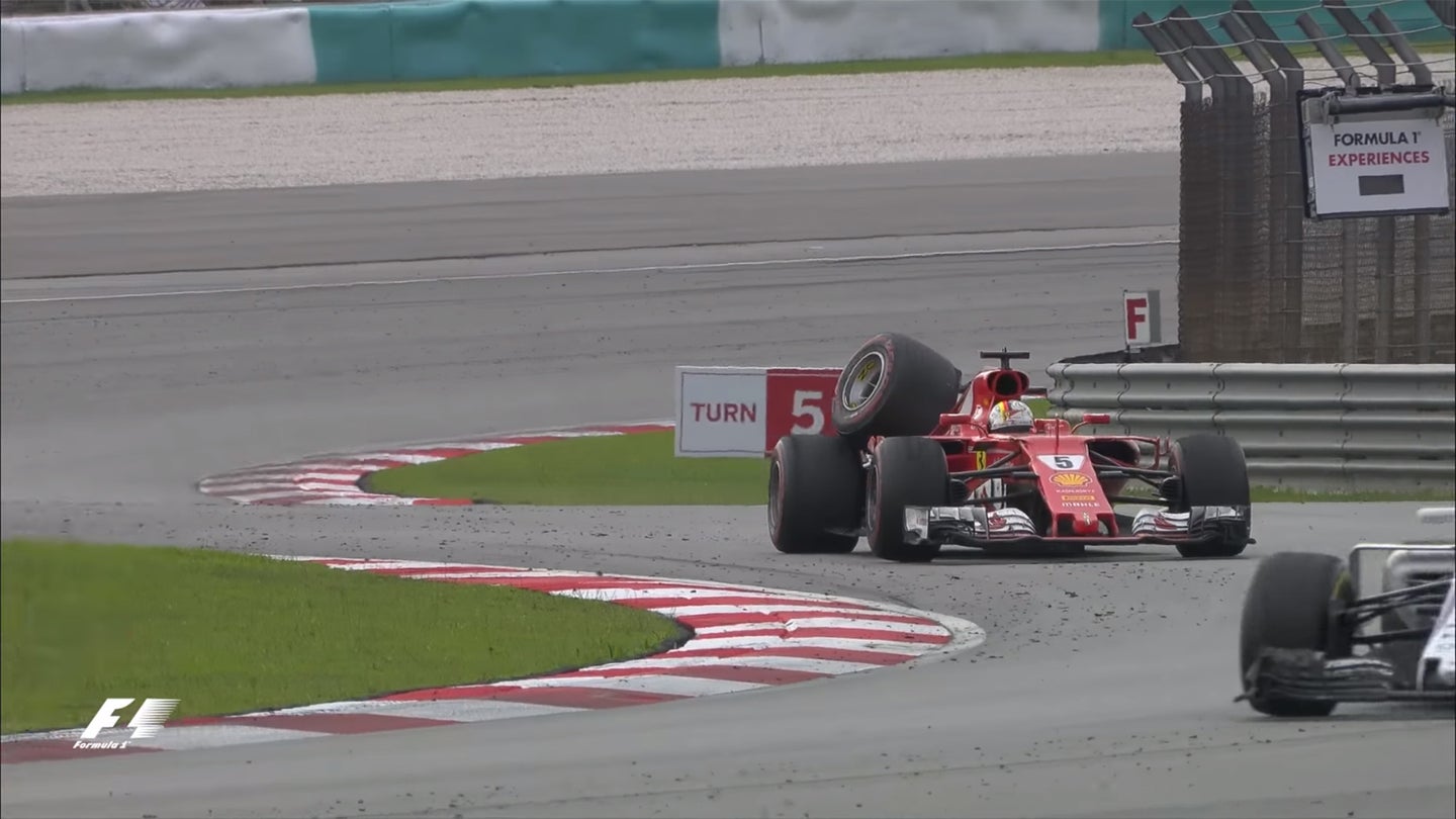 Sebastian Vettel&#8217;s Gearbox Undamaged In Post-Race Malaysia Crash
