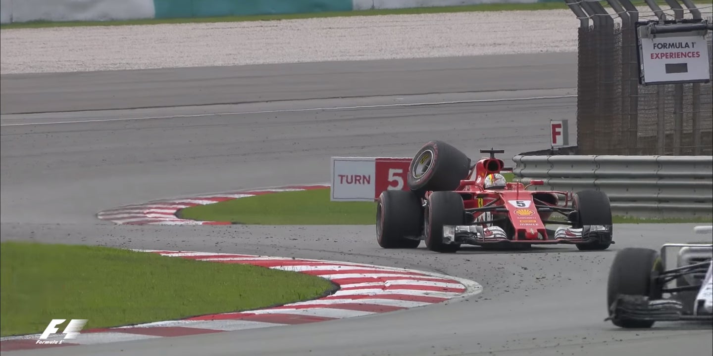 Sebastian Vettel&#8217;s Gearbox Undamaged In Post-Race Malaysia Crash