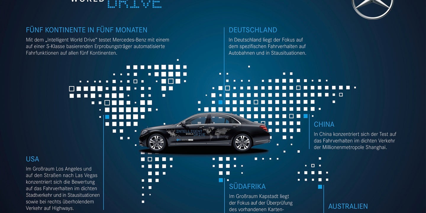 Mercedes &#8216;Intelligent World Drive&#8217; Tests Autonomous Tech on 5 Continents