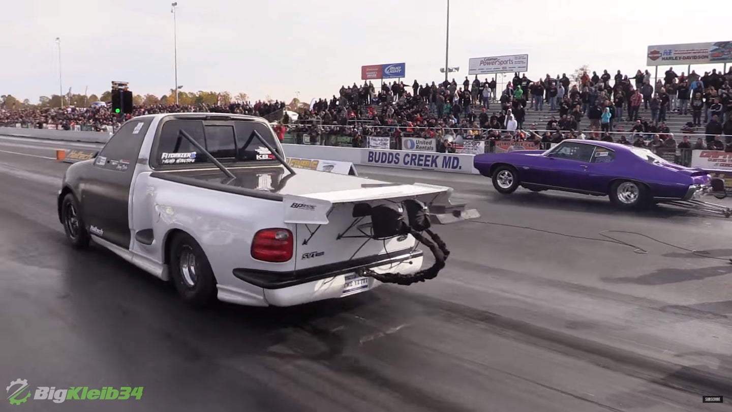 Watch This 1,900-HP Ford F-150 SVT Lightning Lay Down a 7-Second Quarter Mile