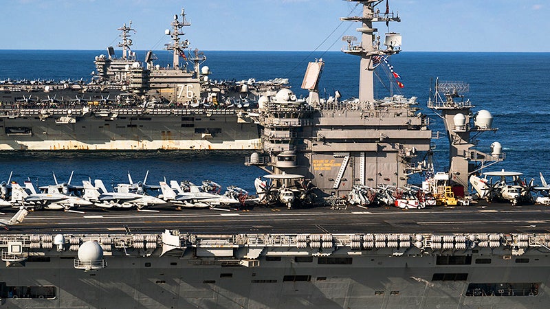 These Are The Images Of Three U.S. Supercarriers In Formation You&#8217;ve Been Waiting For
