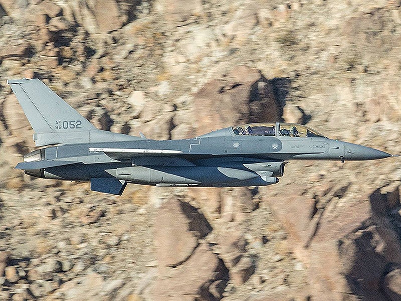 Rare IRST Pod Toting “Ghost” F-16D Likely Based At Area 51 Spotted In Star Wars Canyon