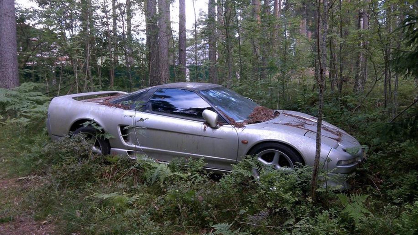 How Did This Honda NSX End Up Abandoned in the Middle of a Russian Forest?