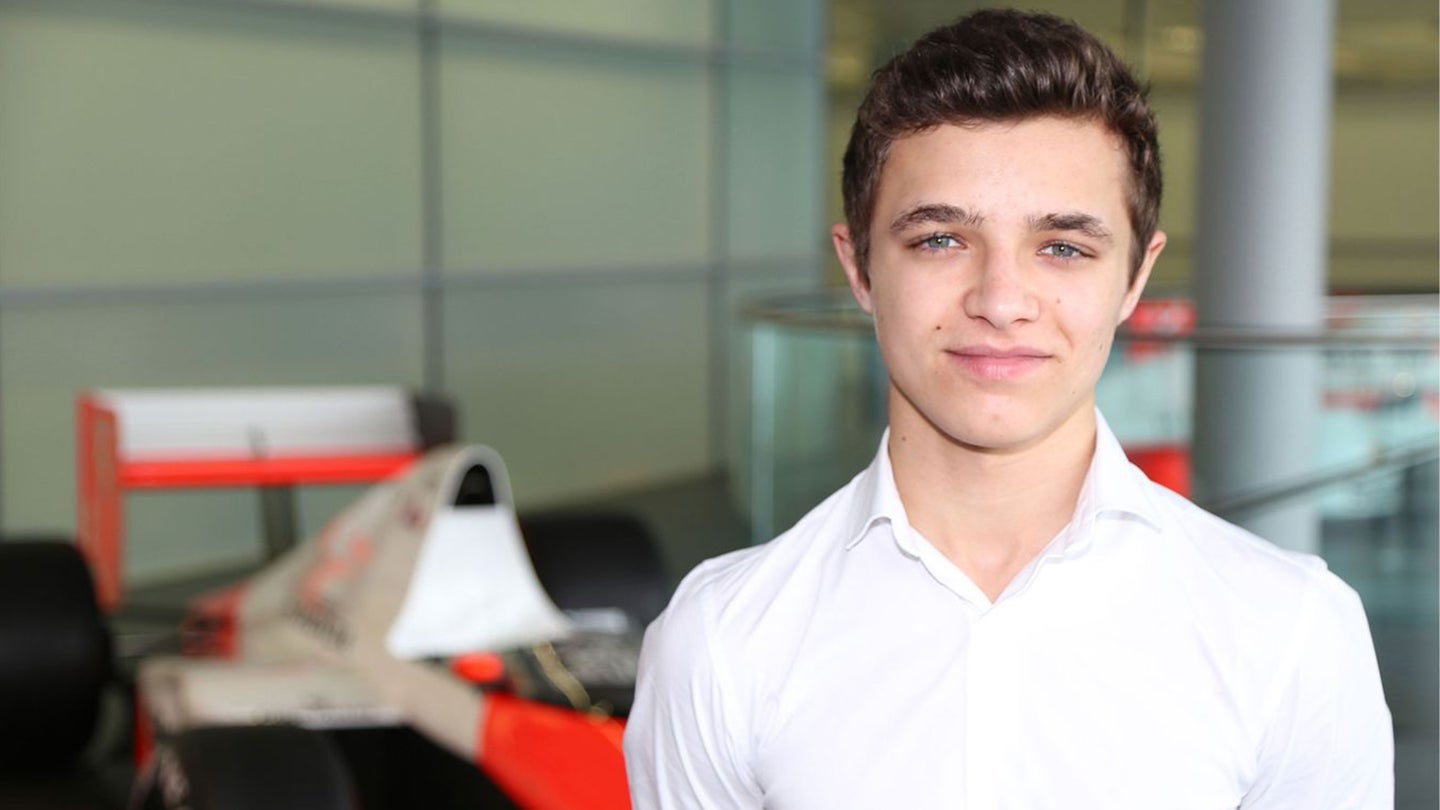 17-Year-Old Lando Norris Announced as McLaren’s 2018 F1 Reserve Driver