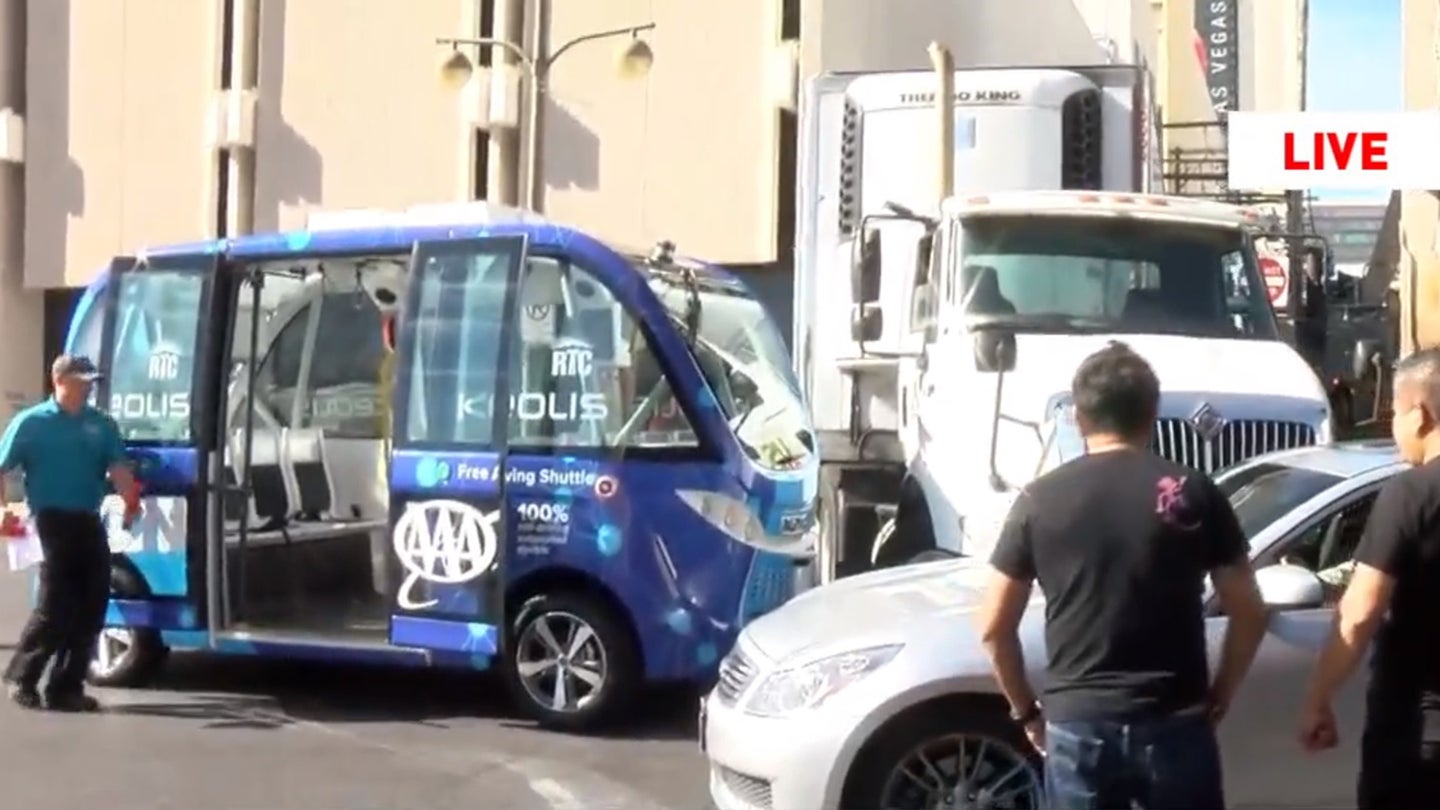 New Self-Driving Shuttle in Las Vegas Crashes Just Hours After Launch
