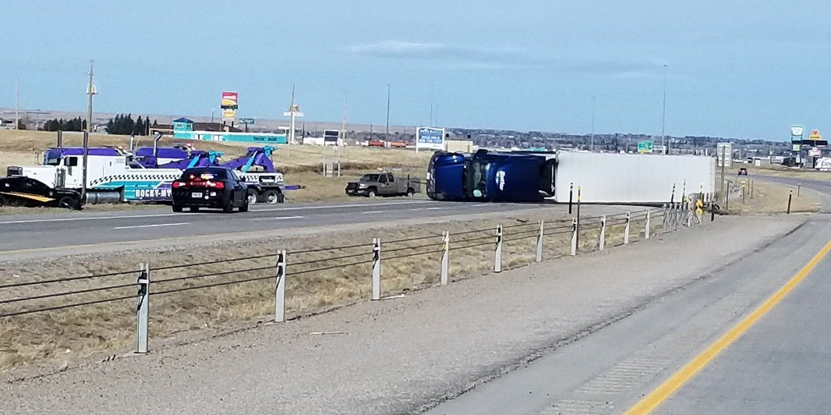 High Winds In Colorado and Wyoming Tip 14 Semi Trucks