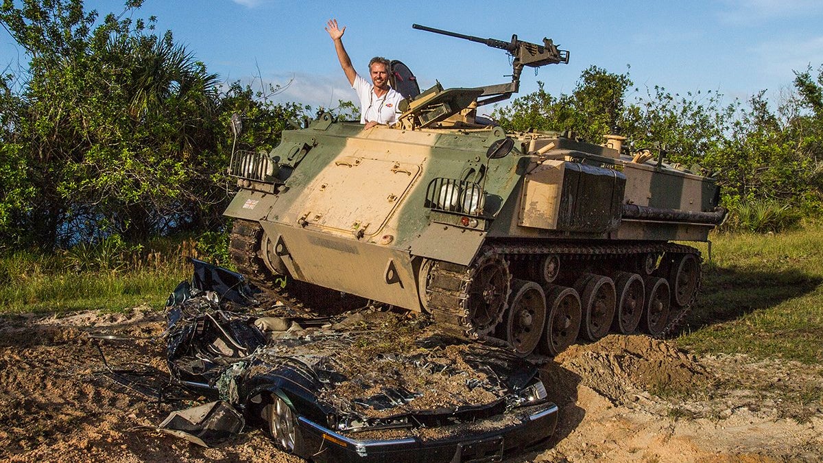 You Can Pay to Drive Around a Military-Style Tank and Crush Cars in Florida for Fun