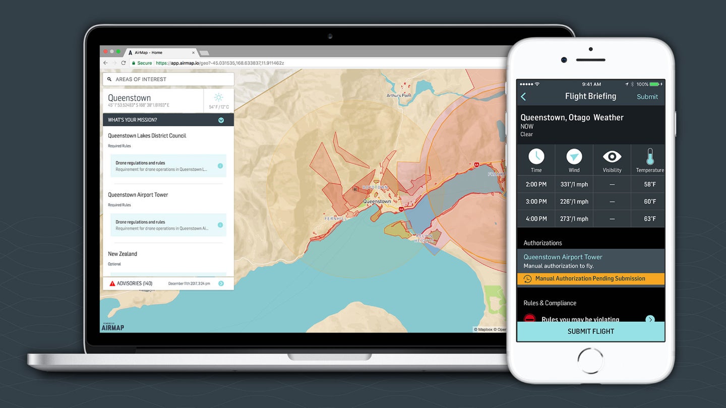 Airways New Zealand to Test AirMap’s Air Traffic Management System Software