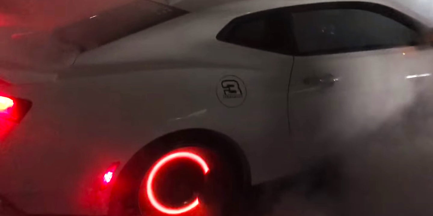 Watch This 1,000-HP Camaro ZL1 Set Its Brakes on Fire With a Righteous Burnout