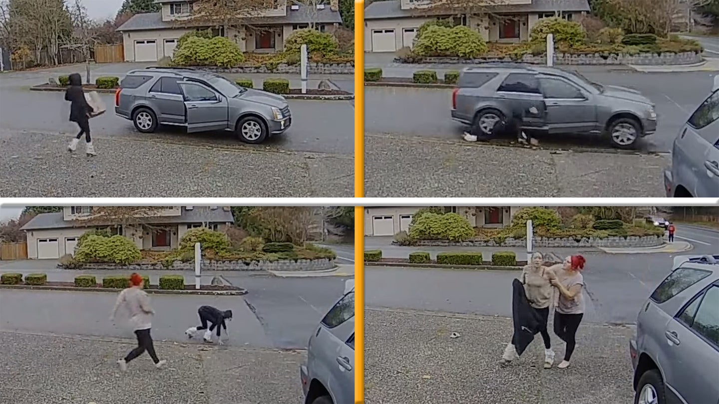 Badass Nanny Takes Down a Package Thief After the Getaway Driver Bails