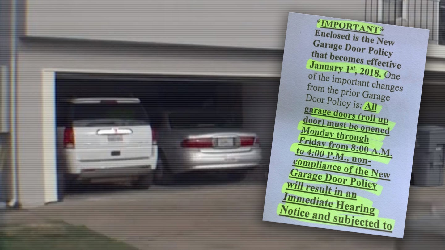 Homeowner’s Association Enacts Insane Policy Forcing Residents to Keep Garage Doors Open