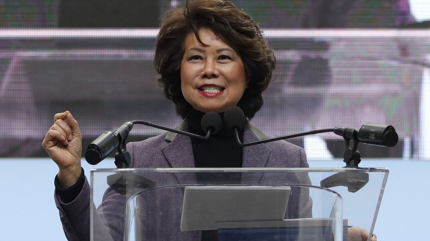 Elaine Chao Says Deregulation Should Smooth the Way for Autonomous Vehicles