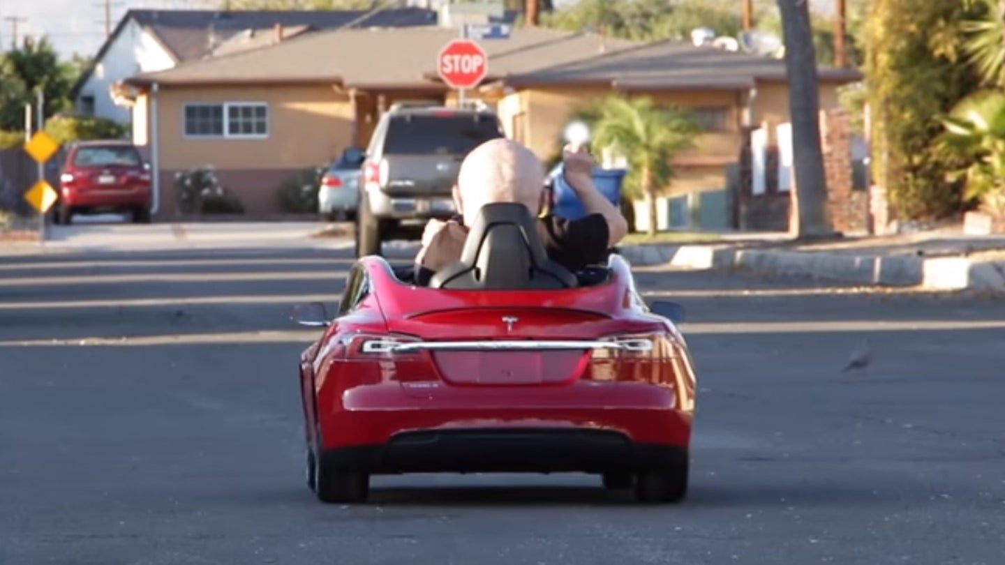 Watch Verne Troyer Unbox His New Brand-New, Right-Sized Tesla Model S