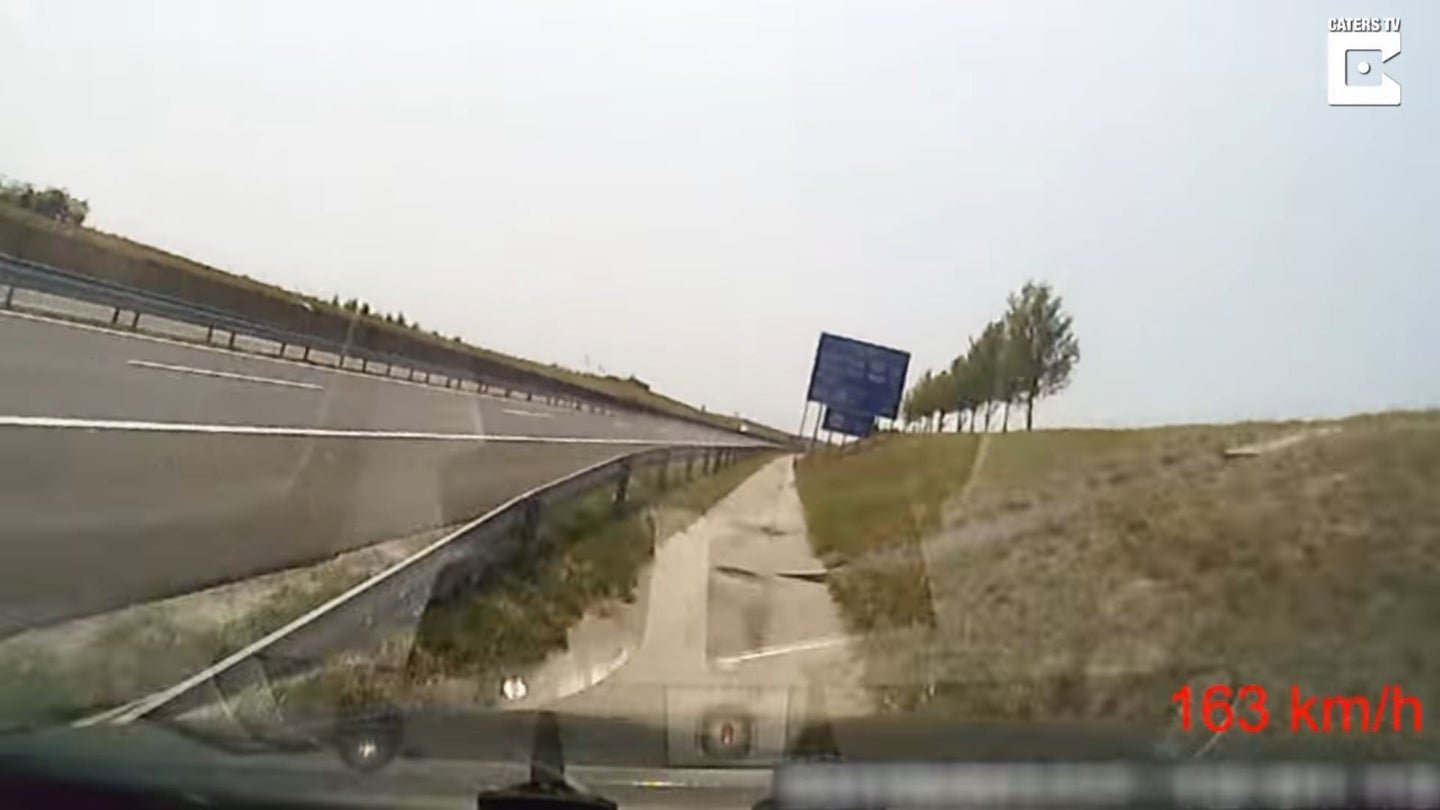 Hungarian Driver Falls Asleep at 100 Miles Per Hour, Comes Away Unscathed
