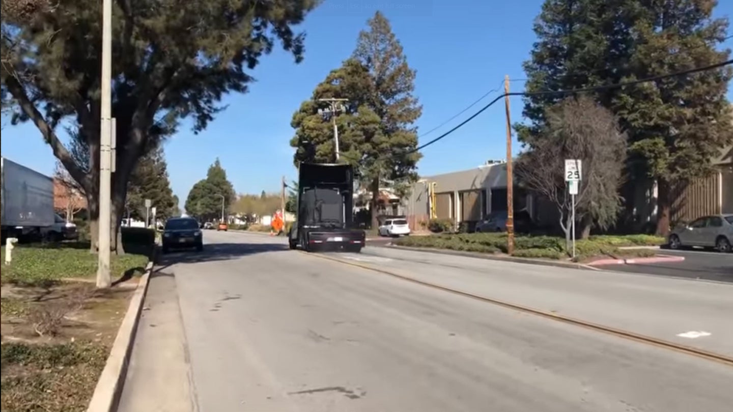 Watch a Tesla Semi Lay Down Some Rubber
