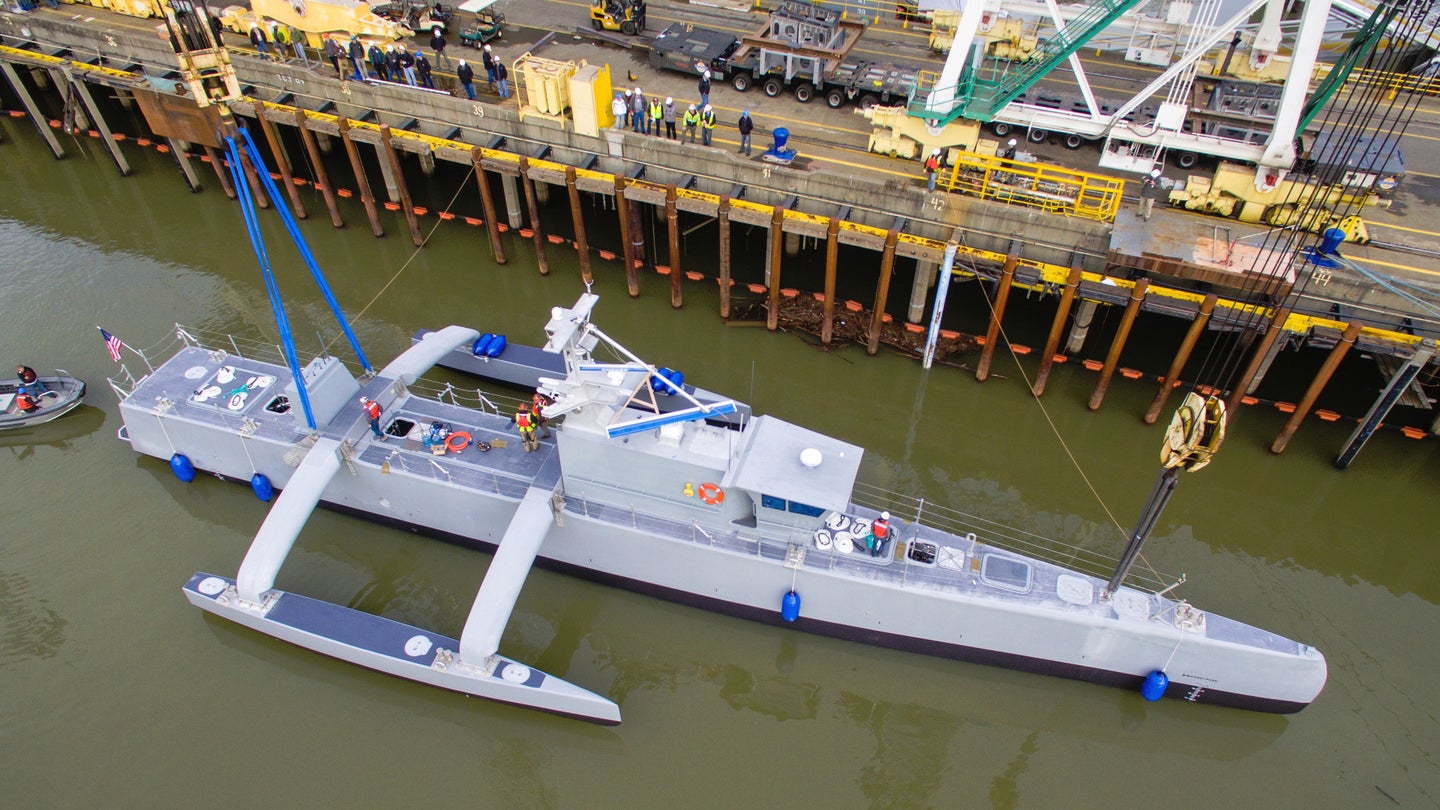 Navy&#8217;s Sea Hunter Drone Ship Is Getting A New Owner, New Abilities, and a Sister