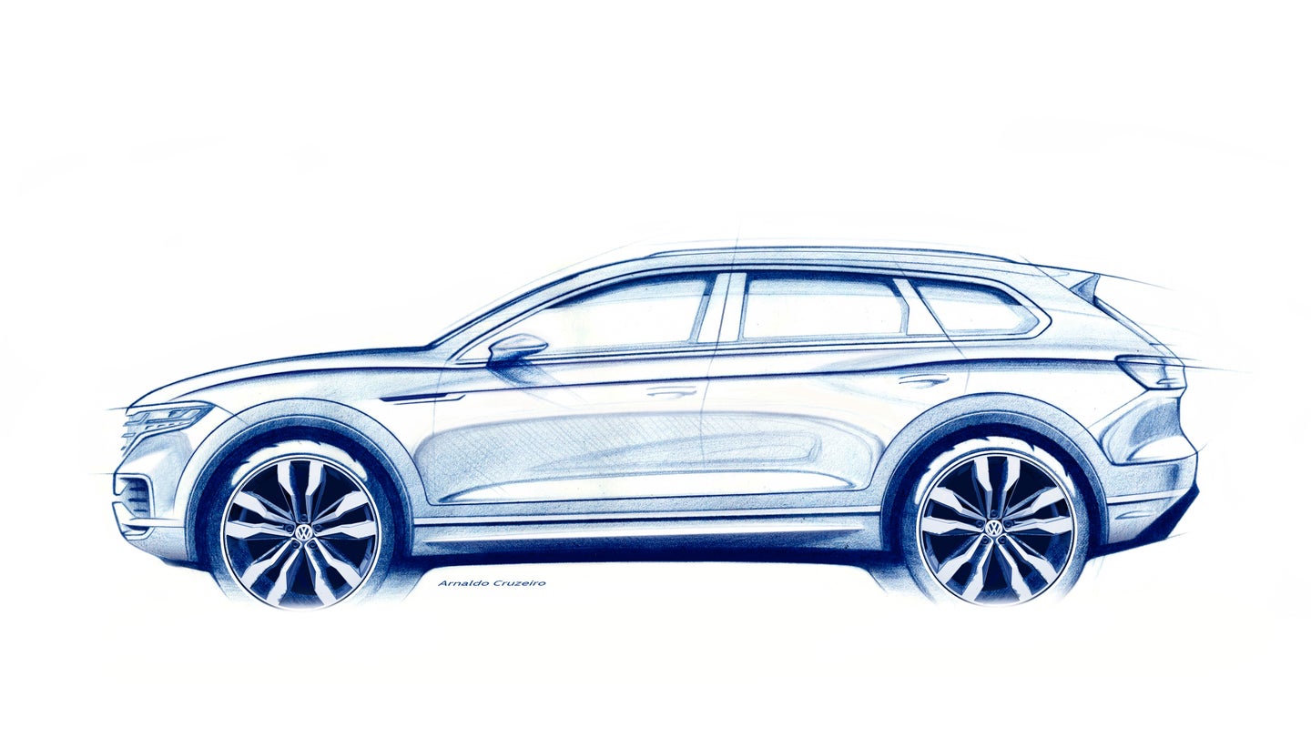 Official Sketch Previews All-New Volkswagen Touareg