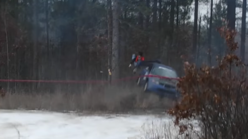 Man Lucky to be Alive After Photographing Rally Car Racing