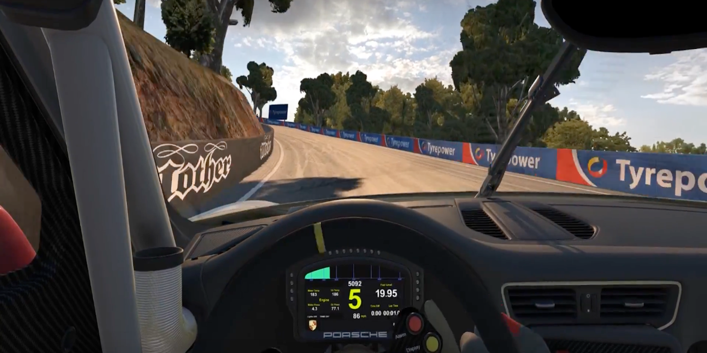 Join Patrick Long for a Lap Around Bathurst in a Porsche 911 GT3 R Simulator