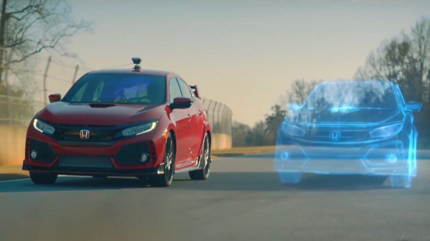 Graham Rahal and a Honda Civic Type R Embark on a Crazy Mixed Reality Race