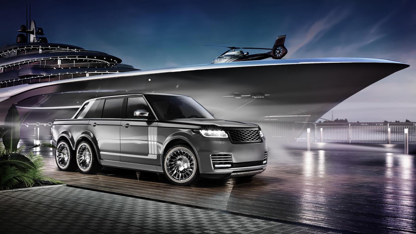 Range Rover 6&#215;6 Pickup Truck Is a Superyacht&#8217;s Terrestrial Counterpart