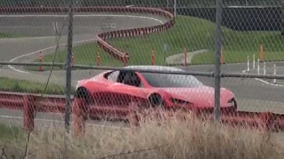 Tesla Roadster Spied Testing On Track Outside Factory