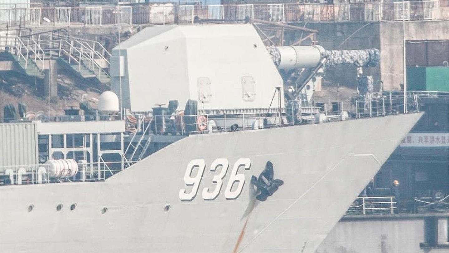 This Is Our Best View Yet Of China&#8217;s Ship-Mounted Railgun Prototype