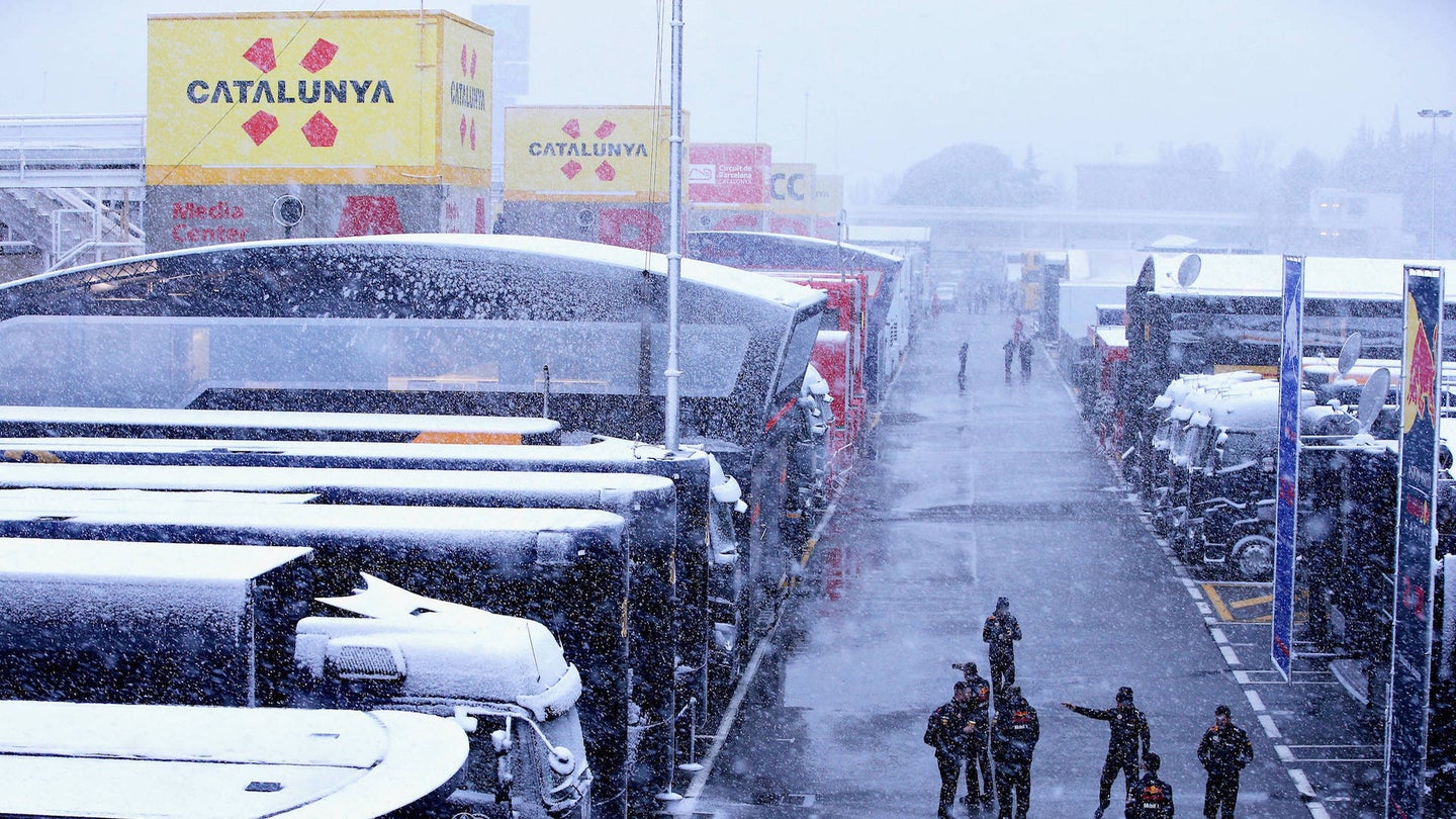 Ill-Timed Snow Brings Third Day of Formula 1 Testing to a Halt