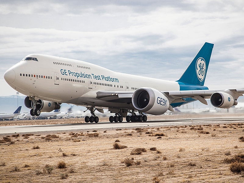 General Electric’s GE9X Engine Looks Absurdly Huge Mounted On This 747 Testbed
