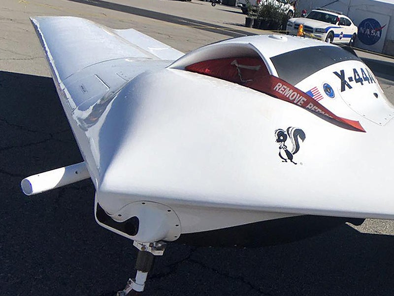 Exclusive Photos: Lockheed Skunk Works’ X-44A Flying Wing Drone Breaks Cover