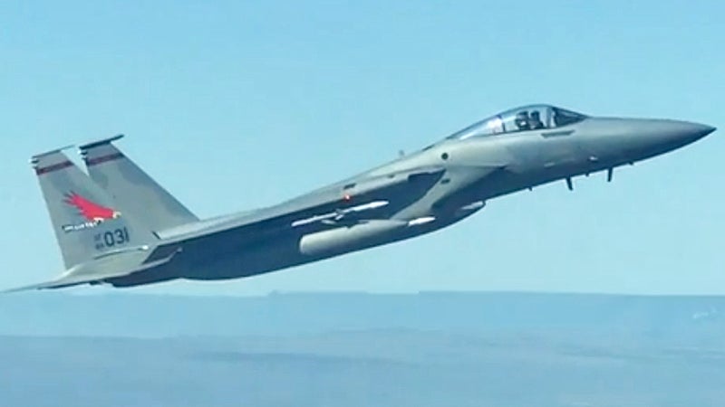 This Is What It Looks Like When You Get Intercepted By An F-15C Eagle