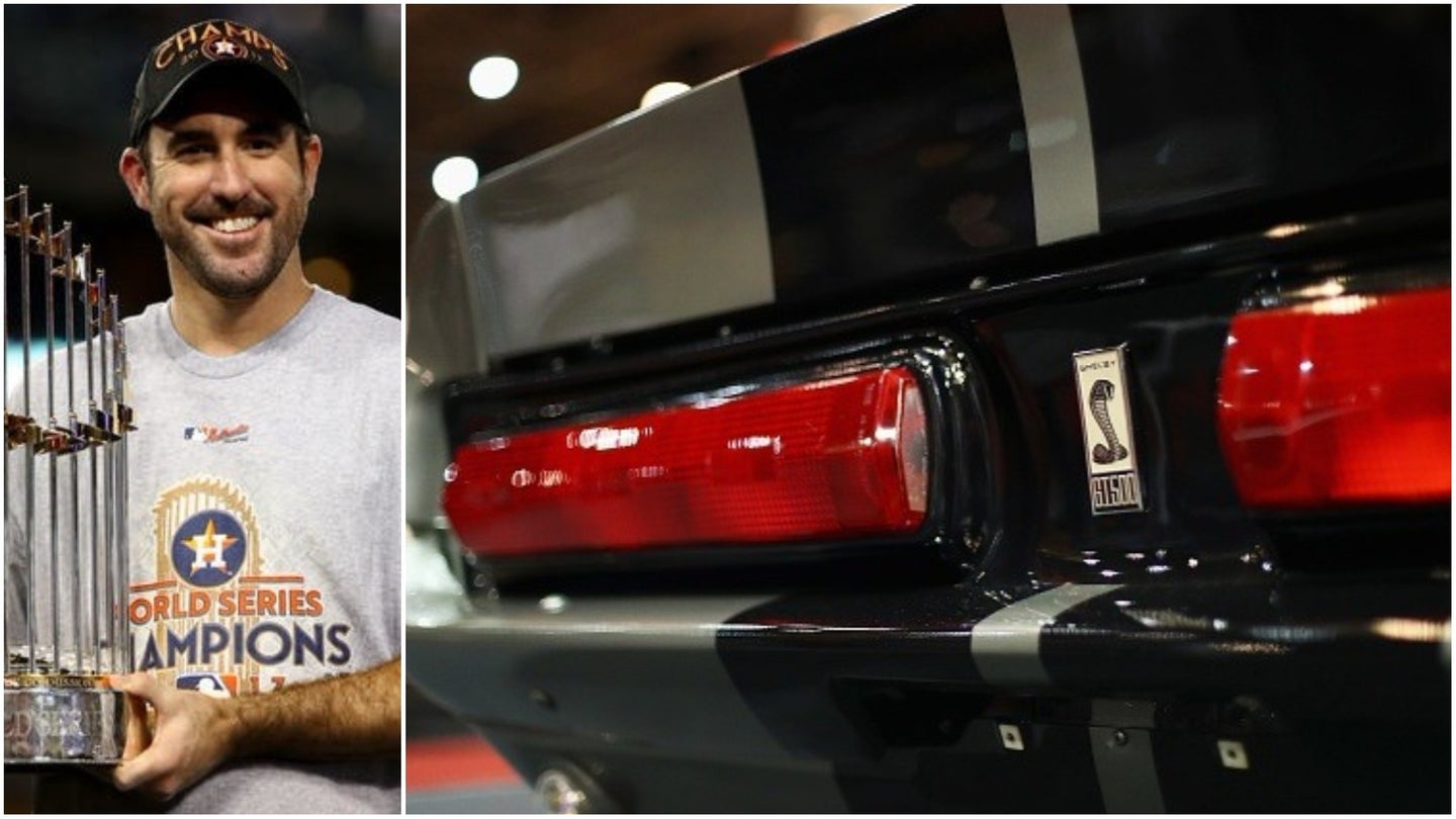 MLB Pitcher Justin Verlander Shows off His New Eleanor Mustang