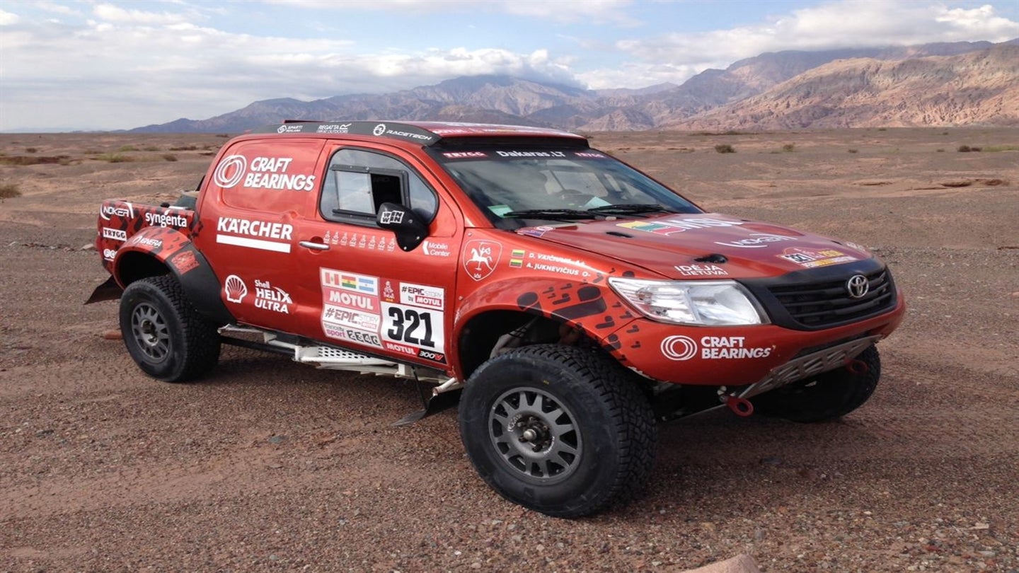 Toyota Hilux That Finished a Dakar Stage with Only Front Tires Is for Sale