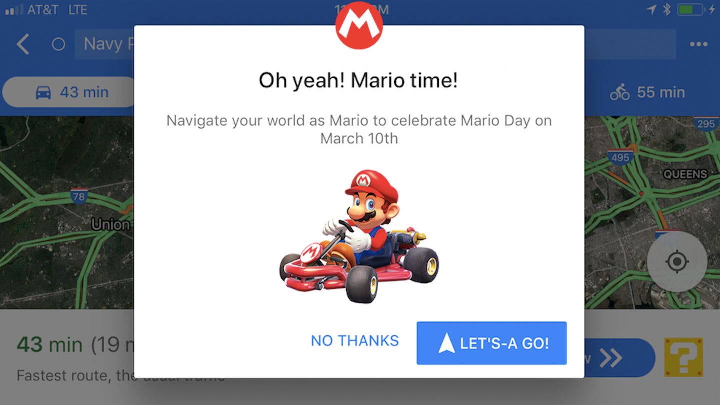 Play Mario Kart en Route to Your Destination Thanks to Google Maps