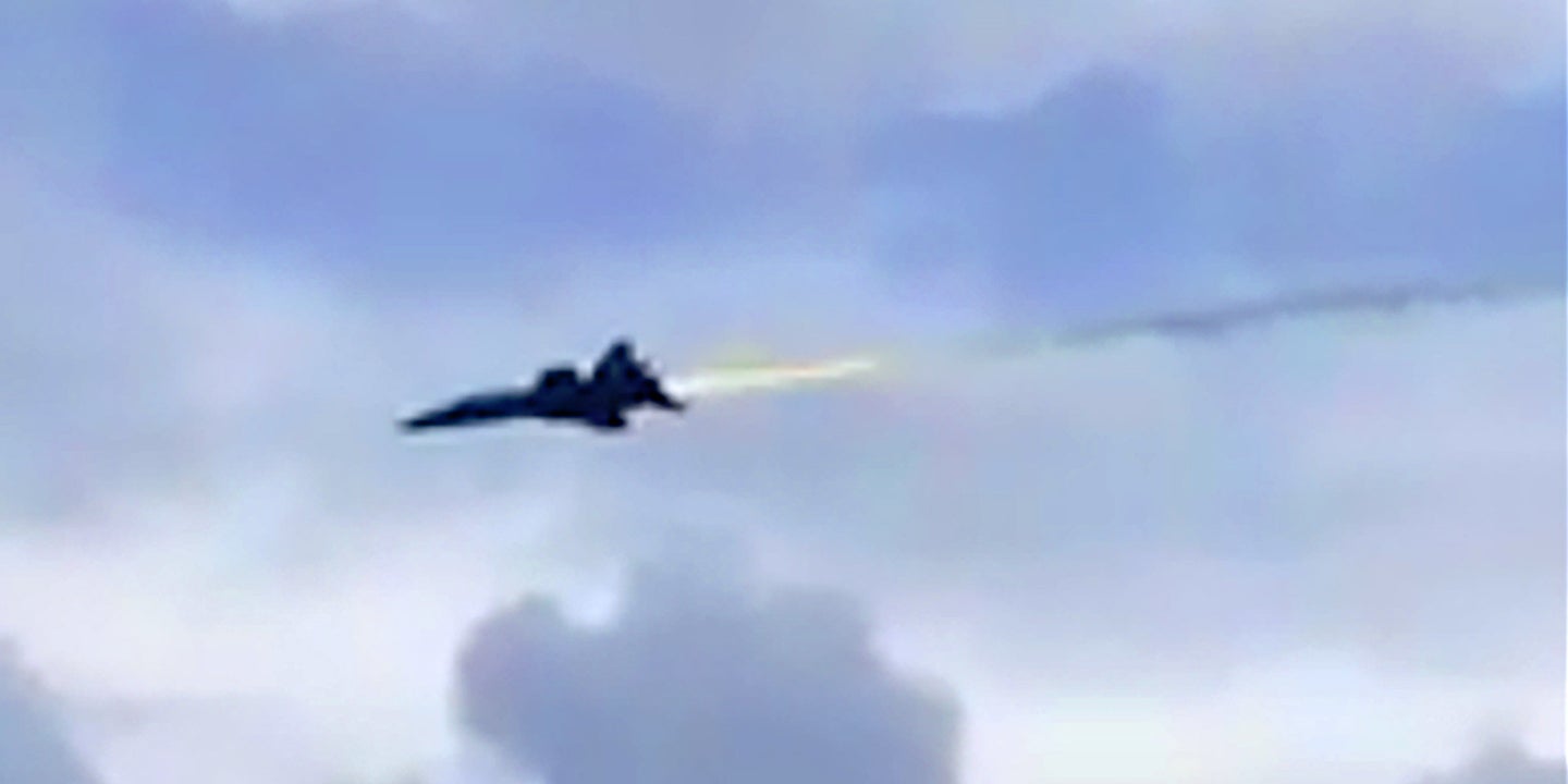 Video Shows Blue Angels F/A-18 Hornet Spewing Fire After Bird Strike