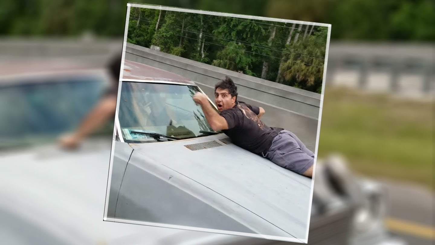 Watch This Florida Man Cling to the Hood of His Allegedly-Stolen Car As It Drives Down the Road