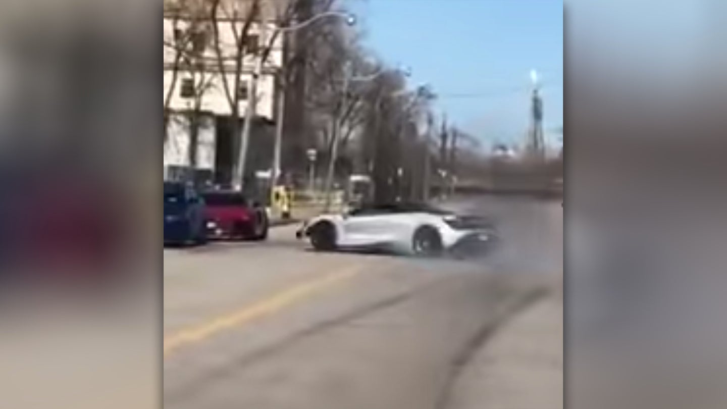 This Crash Between a McLaren 720S and a Parked Audi R8 Will Not Be Cheap