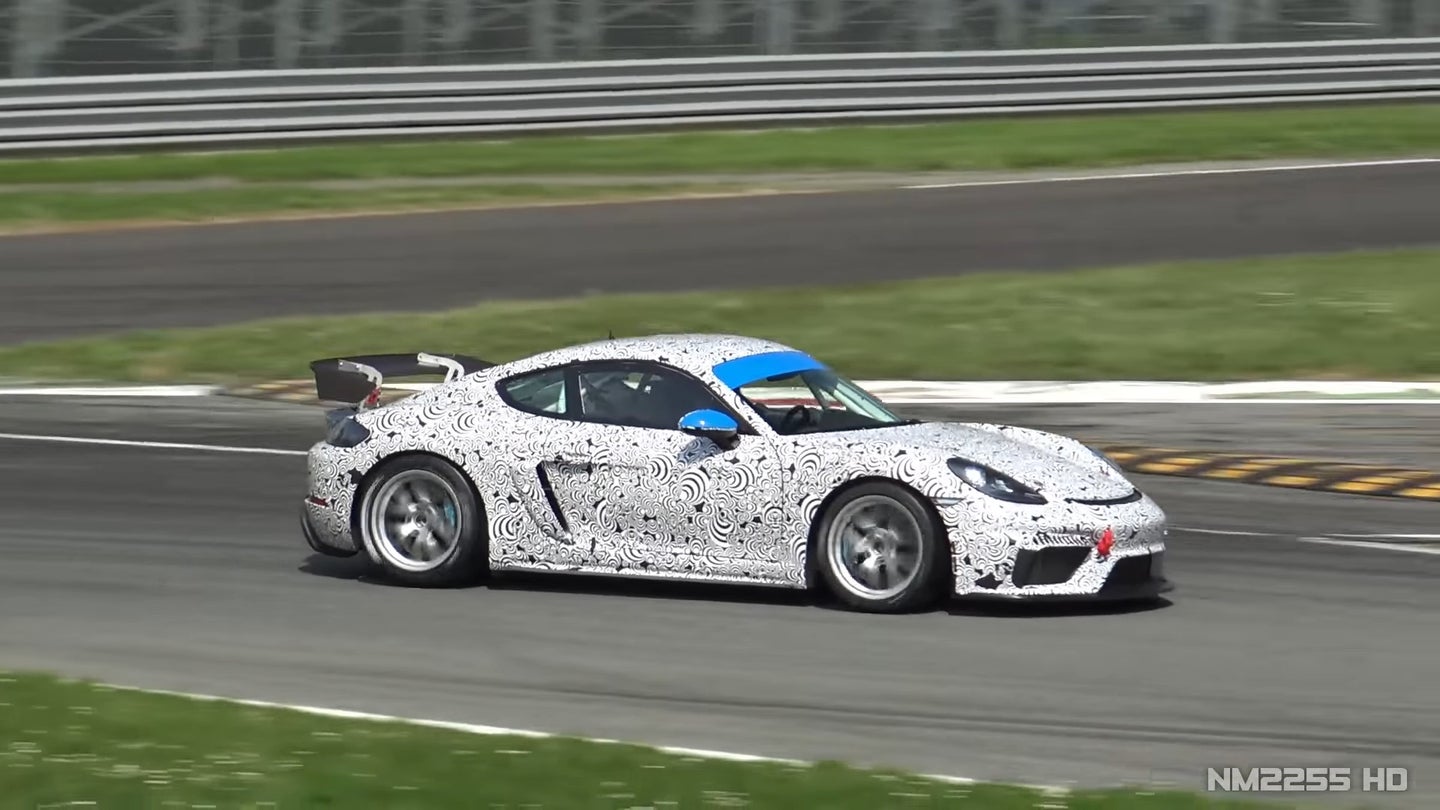 Watch the yet to Be Announced Porsche 718 Cayman GT4 Clubsport Test at Monza