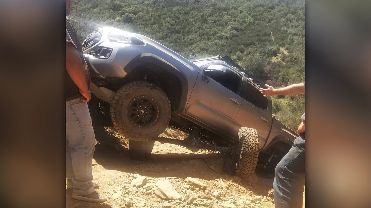 This Video of a Disastrous Toyota Tacoma Off-Road ‘Recovery’ Is Just So Painful