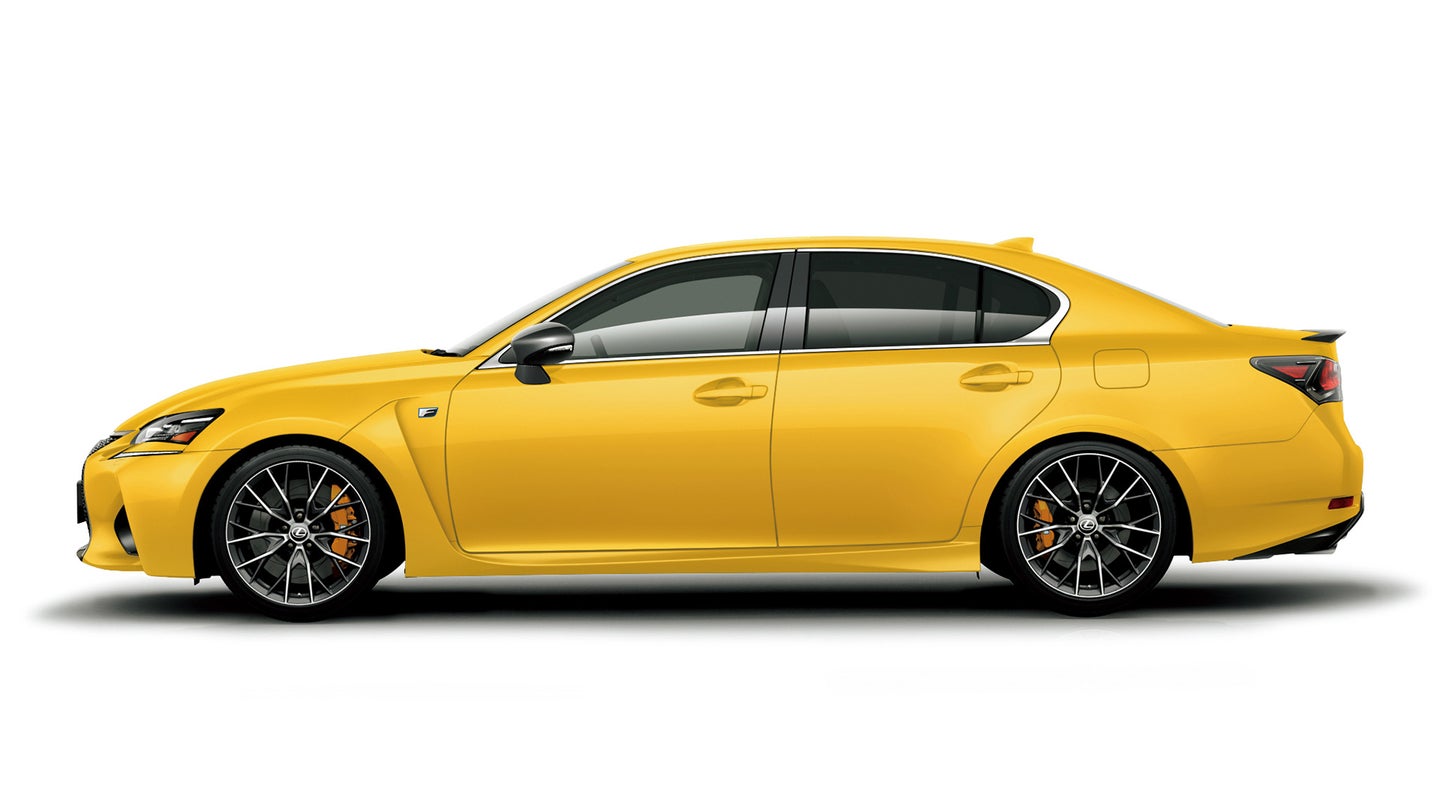 2019 Lexus GS F Adds Flare Yellow to Its Palette