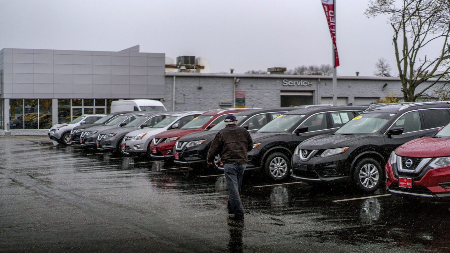 A Nissan Motor Co. Car Dealership Ahead Of Total Vehicle Sales Figures