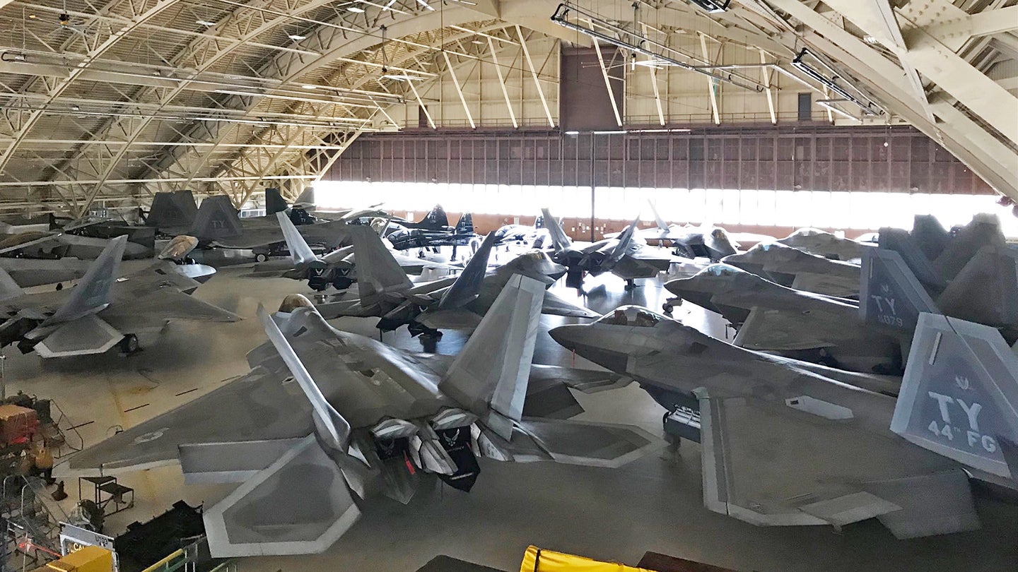 Florida Air Base Hangar Turns Into A Raptor’s Nest As F-22s Take Refuge From Alberto