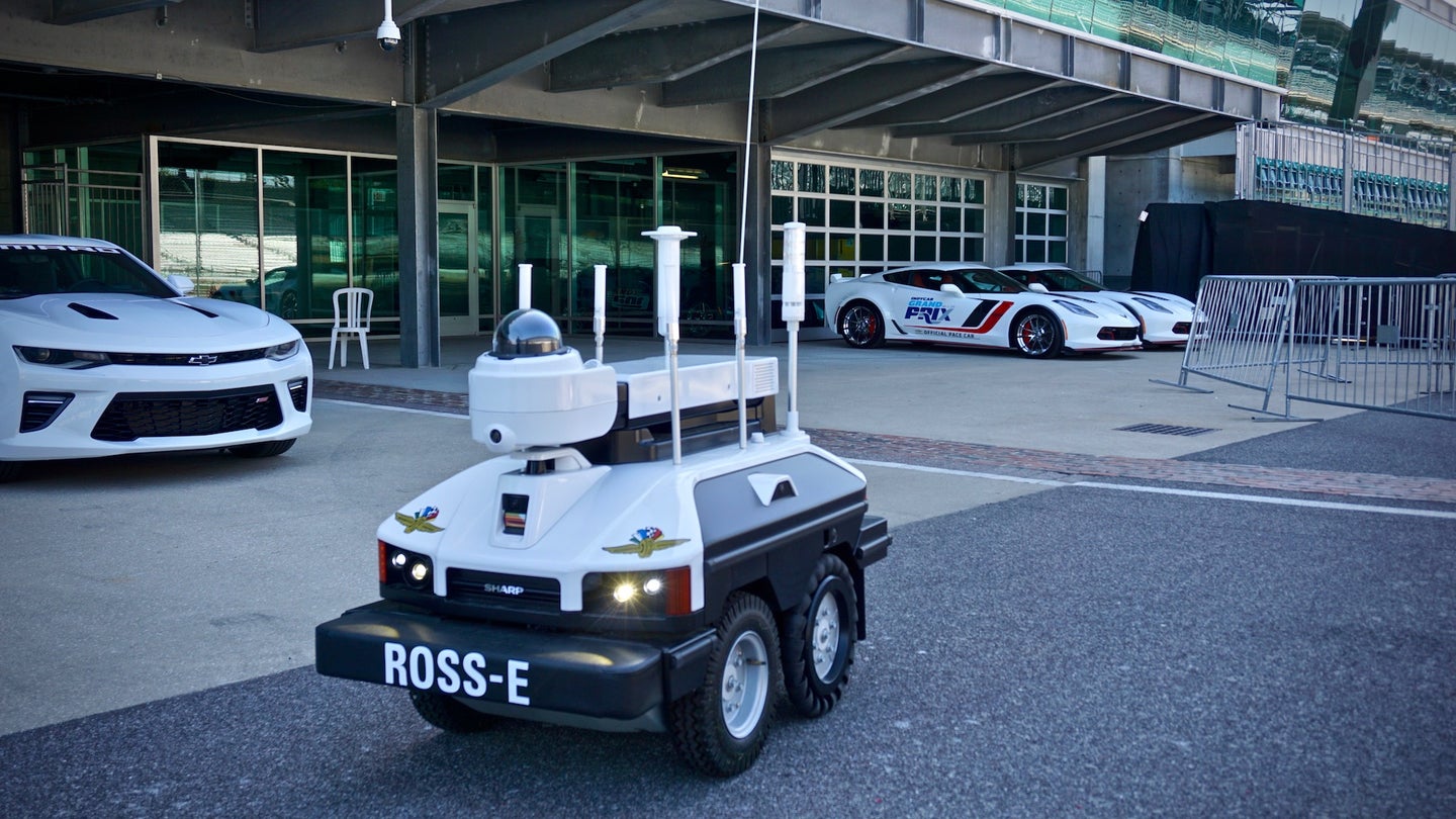 IndyCar’s Alexander Rossi Unveils Security Robot Ross-E