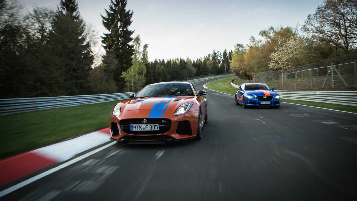 You Can Now Hire a Jaguar F-Type SVR or XJR575 to Take You Around the Nürburgring