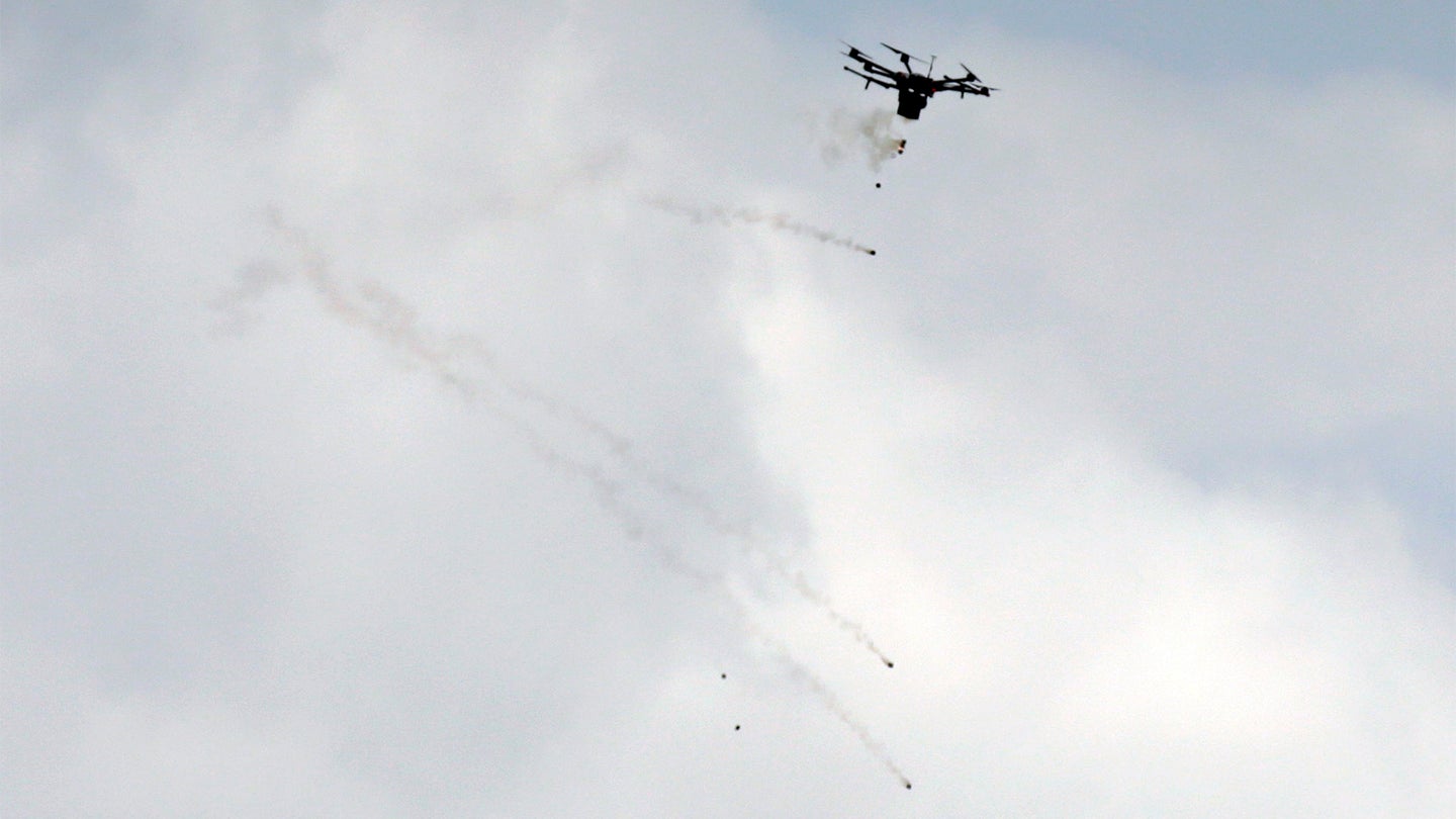 Israel Uses Drone Racers To Down Incendiary Kites And Drones To Dispense Tear Gas Over Gaza