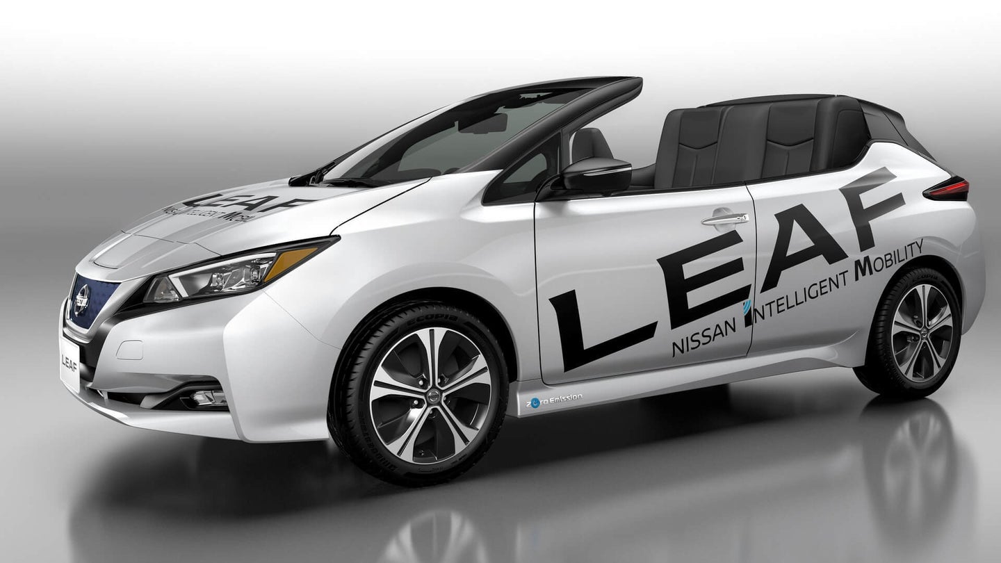 Nissan Commemorates 100,000 Leaf Sales in Japan by Ripping Its Top Off