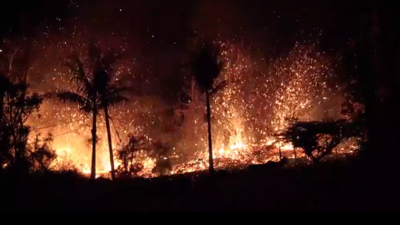 Watch a Wave of Lava Swallow a Ford Mustang in Hawaii