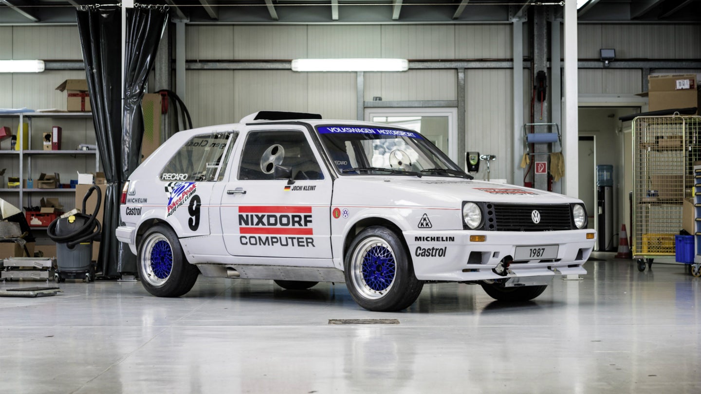 This Twin-Engined Pikes Peak Volkswagen Golf Racer Got a Professional Restoration from VW